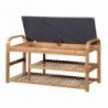ST13 ławka / stojak na buty bambus - popielaty 