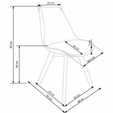 K246 krzesło bezbarwny / buk 