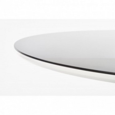 AVELAR blat - czarny / biały, stelaż - czarny 