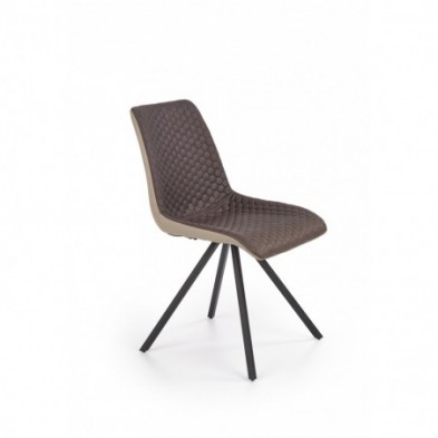 K394 krzesło brązowy / beżowy 