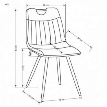 K521 krzesło musztardowy 
