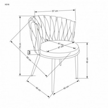 K516 krzesło popielaty 