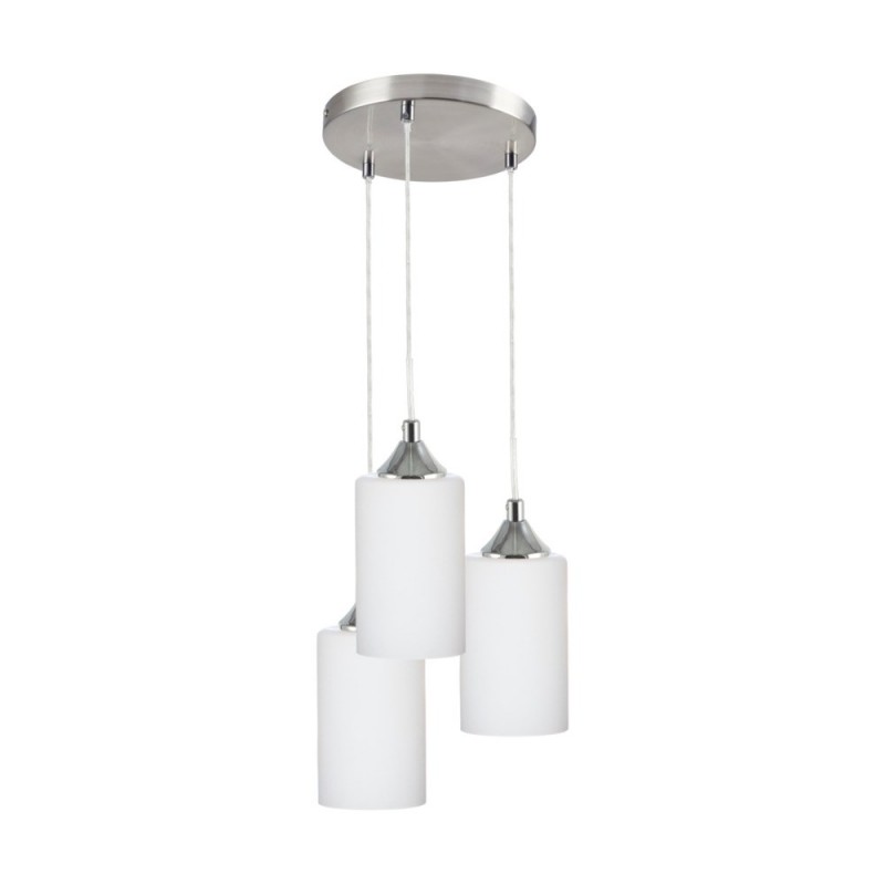  Bosco Mix Lampa Wisząca 3xE27 Max.60W Satyna/Transparentny PVC/Biały 