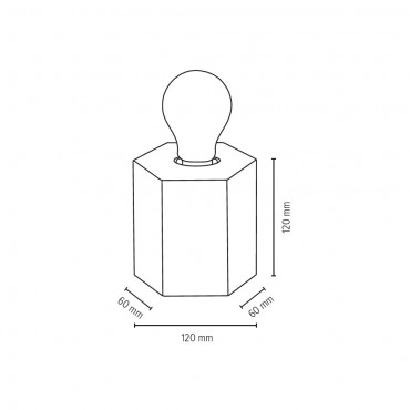  Hexar Lampa Stołowa 1xE27 Max.25W Brzoza/Czarny PV 