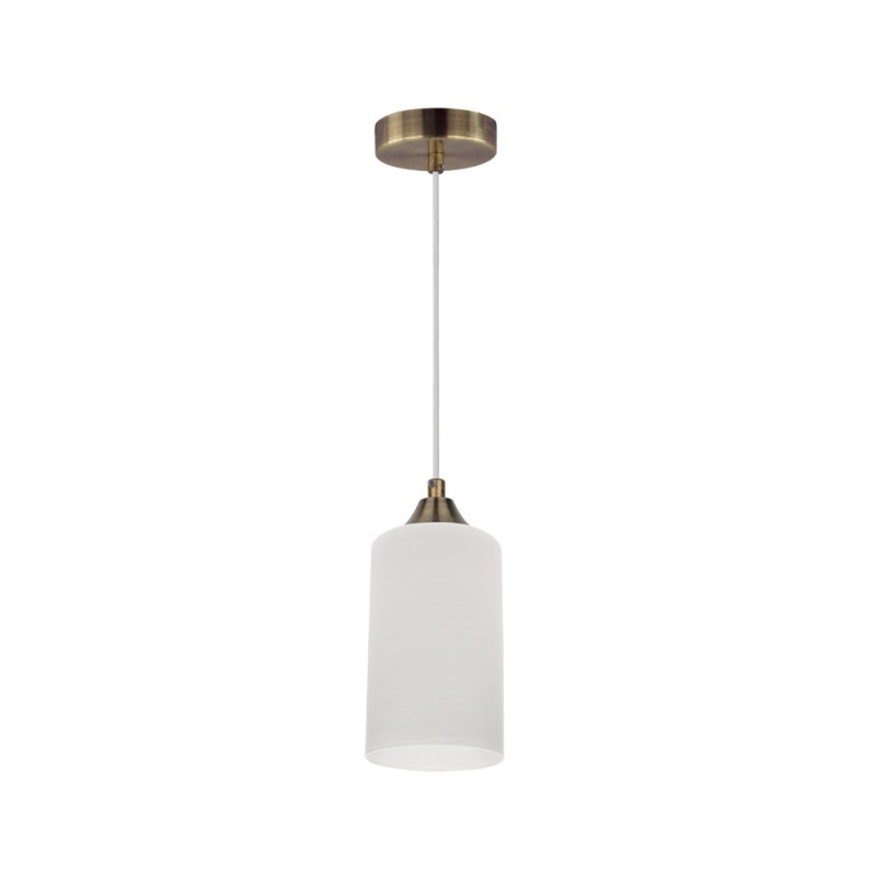  M&M Lampa Wisząca 1xE27 60W Patyna/Transparentny/Biały 