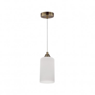  M&M Lampa Wisząca 1xE27 60W Patyna/Transparentny/Biały 