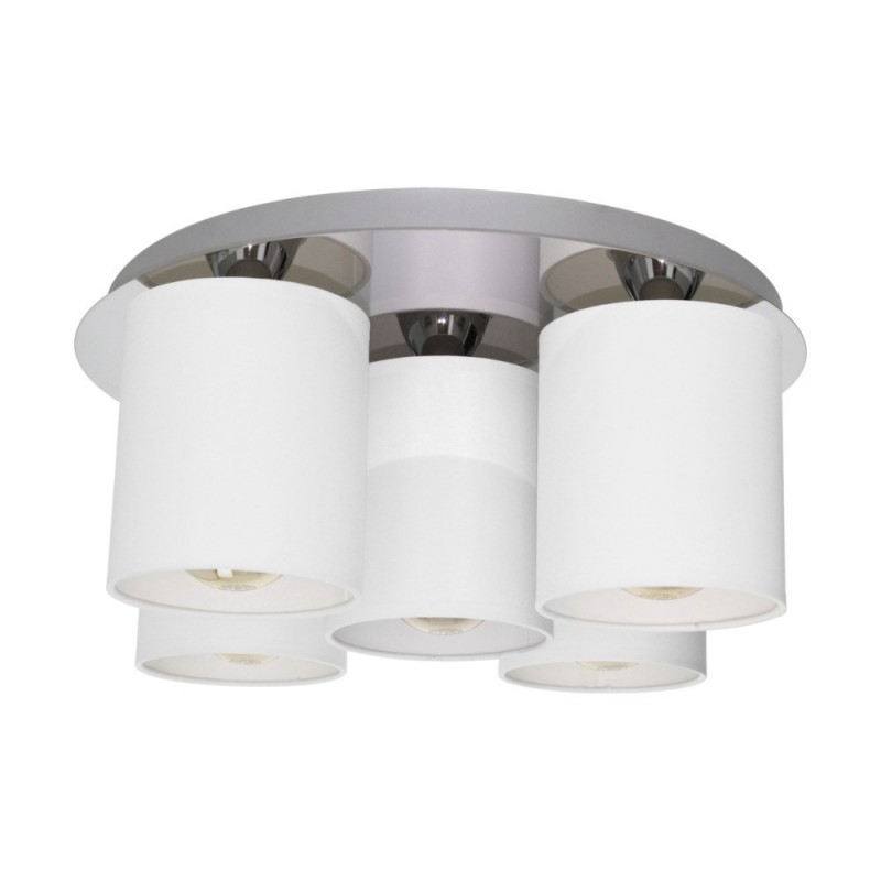  Merida Lampa Sufitowa 5xE27 Max.25W Chrom/Biały 