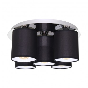  Merida Lampa Sufitowa 5xE27 Max.25W Chrom/Czarny 