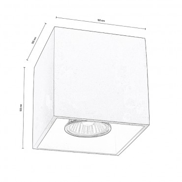  Nicold Lampa Sufitowa 1xGU10 max.35W Czarny 