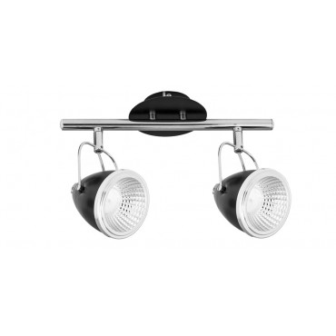  Oliver Lampa Sufitowa Incl. 2xGU10 LED 5,5W Czarny/Chrom 