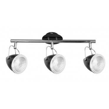  Oliver Lampa Sufitowa Incl. 3xGU10 LED 5,5W Czarny/Chrom 