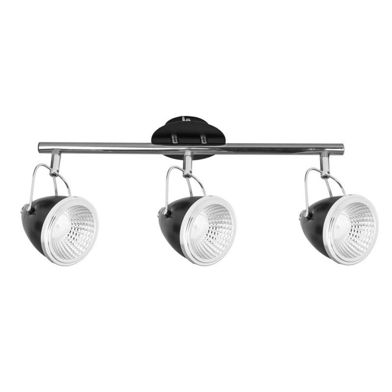  Oliver Lampa Sufitowa Incl. 3xGU10 LED 5,5W Czarny/Chrom 