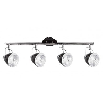  Oliver Lampa Sufitowa Incl. 4xGU10 LED 5,5W Czarny/Chrom 