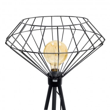  Raquelle Lampa Podłogowa 1xE27 40W Czarny/Czarny 