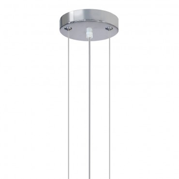  Terra Lampa Wisząca 1xE27 Max.60W Chrom/Transparentny/Biały 