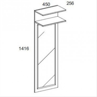 OSKAR panel z lustrem 45 dąb san remo