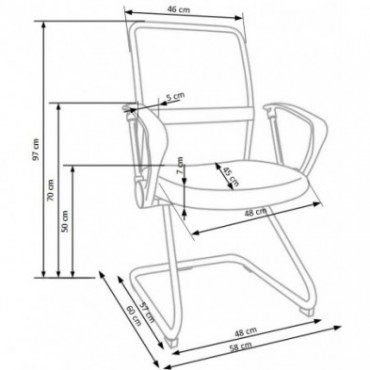 VIRE SKID fotel pracowniczy czarny