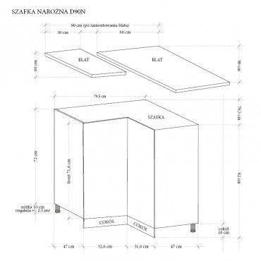 Szafka kuchenna dolna Aspen D90N