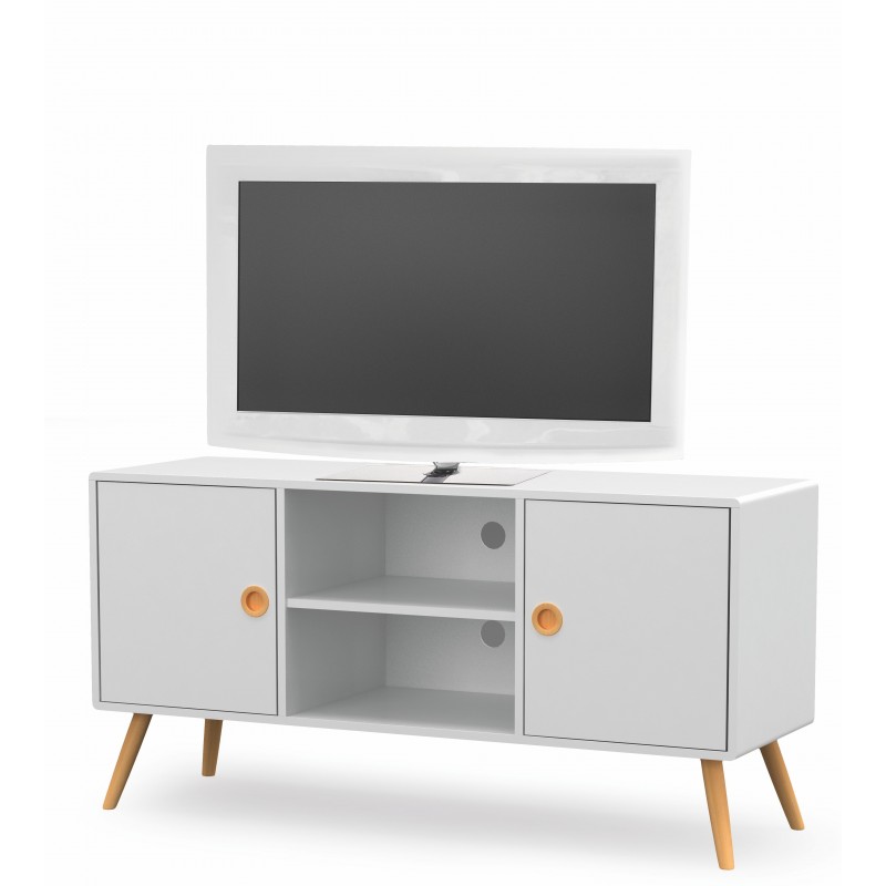 MALMO RTV1 biały / buk 