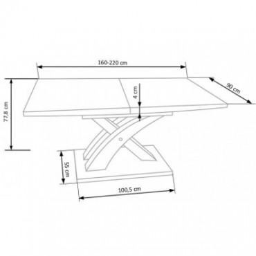 SANDOR 2 stół biały 