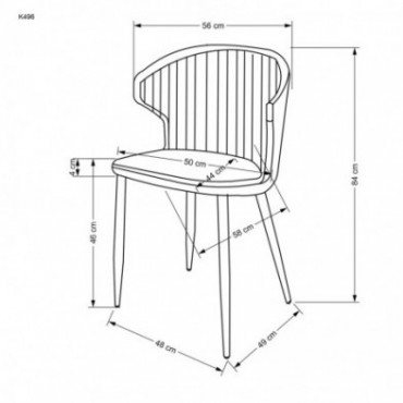 K496 krzesło ciemny beżowy 