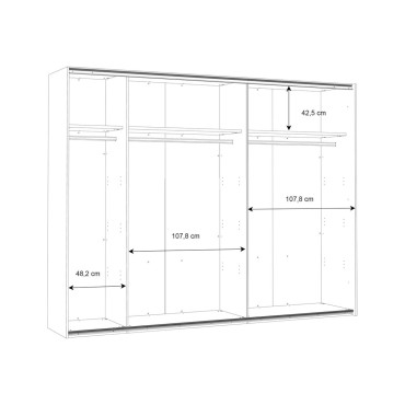 Szafa przesuwna Ricciano 270 cm