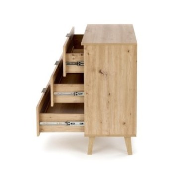 BORNEO KM-2 komoda dąb artisan/czarny 