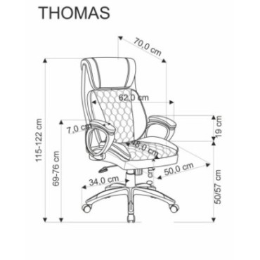 THOMAS fotel gabinetowy czarny 