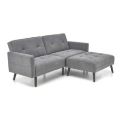 CORNELIUS sofa rozkładana z funkcją narożnika popiel