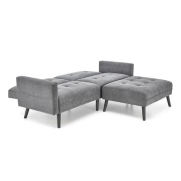 CORNELIUS sofa rozkładana z funkcją narożnika popiel 