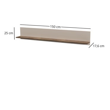 Półka EVO 150 kaszmir / dąb castello