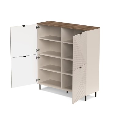 Regał EVO 4d kaszmir / dąb castello