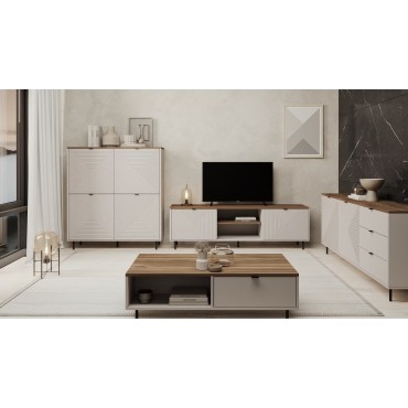 Regał EVO 4d kaszmir / dąb castello