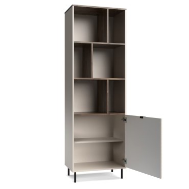 Regał otwarty EVO 1d kaszmir / dąb castello