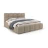 Łóżko tapicerowane Fluffy 180x200 z pojemnikiem beżowo-szare