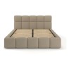 Łóżko tapicerowane Fluffy 180x200 z pojemnikiem beżowo-szare
