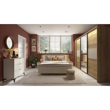 Łóżko Glamour 160x200 z pojemnikiem i stelażem