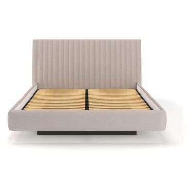 Łóżko tapicerowane Pedro 160x200 z pojemnikiem beżowe