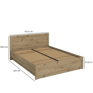 system AYSON łoże 160 z pojemnikiem dąb artisan