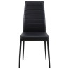 Krzesło tapicerowane Wani ekoskóra czarne