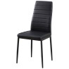 Krzesło tapicerowane Wani ekoskóra czarne