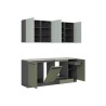 Komplet kuchenny Milino Small 210 cm zielona z blatem
