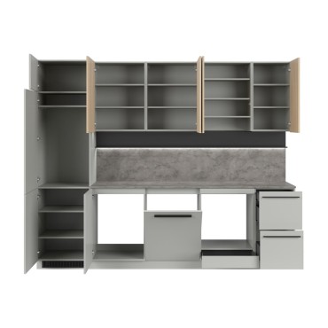 Półki dodatkowe Milino szare do szafki lodówkowej