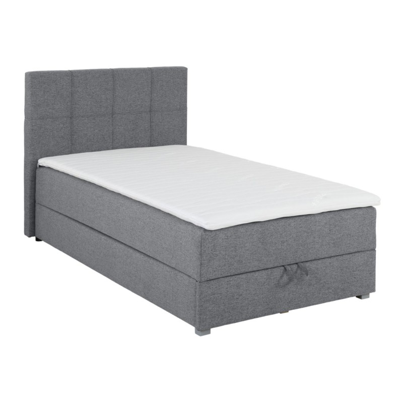 Łóżko kontynentalne Winer 100x200 z pojemnikiem szare