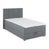Łóżko kontynentalne Winer 100x200 z pojemnikiem szare