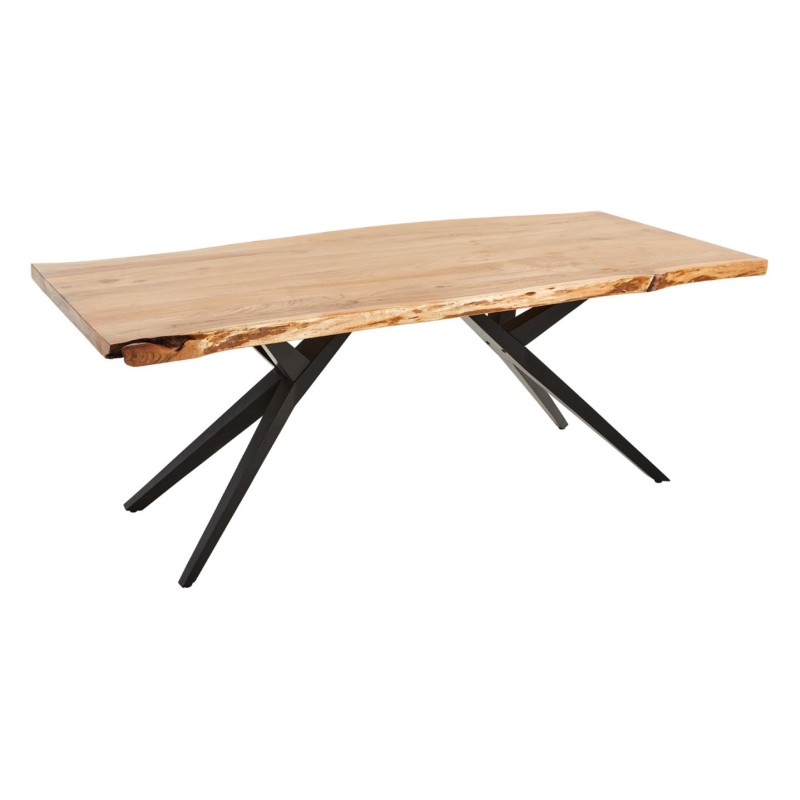 Stół prostokątny drewniany Timon 200x100 akacja/czarny