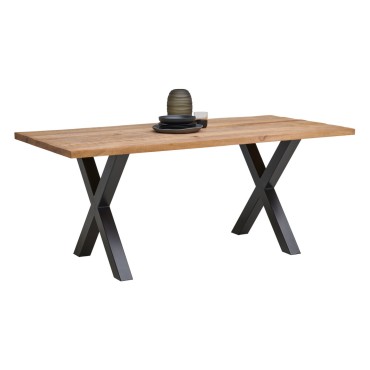 Stół drewniany Mira 180x90/77 mango/czarny