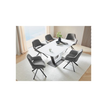 Stół rozkładany Ohio 160-210x90 biały