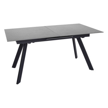 Stół rozkładany Planet 160-200x90 czarny/antacyt