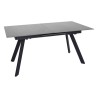 Stół rozkładany Planet 160-200x90 czarny/antacyt